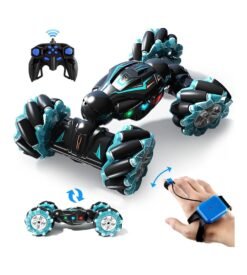 Deejoy RC Stunt Car. 2.4GHz 4WD Remote Control Gesture Sensor Toy Cars. Double Sided Rotating Off Road Vehicle 360?? Flips with Lights Music. for Boys & Girls Birthday