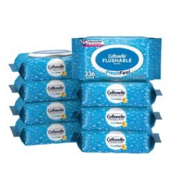 Cottonelle FreshFeel Flushable Wet Wipes. Adult Wet Wipes. 8 Flip-Top Packs. 336 Total Wipes