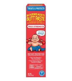 Boudreaux-s Butt Paste Maximum Strength Diaper Rash Cream. Ointment for Baby. 4 oz Tube