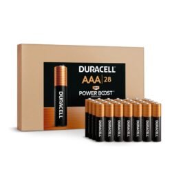 Duracell Coppertop AAA Batteries. 28 Count Pack Triple A Battery with Power Boost Ingredients. Long-lasting Power Alkaline AAA Battery for Household and Office Devices (Ecommerce Packaging)