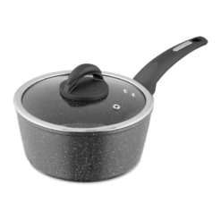 Tower T81218 Cerastone Induction Saucepan. Non Stick Ceramic Coating. Easy to Clean. Dishwasher Safe. Graphite. 20 cm