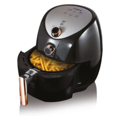 Tower T17021RG Family Size Air Fryer with Rapid Air Circulation. 60-Minute Timer. 4.3L. 1500W. Black & Rose Gold