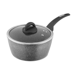 Tower T81219 Cerastone Forged Saucepan with Non-Stick Coating and Soft Touch Handle. Graphite. 22 cm