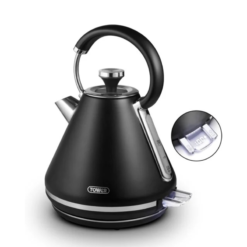 Tower T10087BLK Mirage Kettle with Digital Control Panel. Variable Temperature Function. Rapid Boil Technology. Viewing Window. Removable Filter. 3kW. 1.7L. Black & Chrome