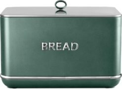 Tower T826175FOR Renaissance Bread Bin. 16L Capacity. Simple Pull Lid. Forest Green