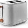 Tower T20027GRY Scandi 2 Slice Toaster with Adjustable Browning Control. Centring Function. 800W. Dove Grey