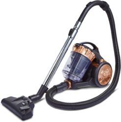 Tower T102000BLGPETS Multi-Cyclonic Bagless Cylinder Vacuum Cleaner with Pet Tool. HEPA filter. 2-in-1 Crevice Nozzle. 2L Capacity. 700W. Rose Blush Gold