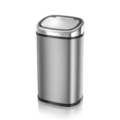 Tower T80901 Stainless Steel Kitchen Bin with Sensor Lid. Automatic Soft-Close. Manual Override. 58 Litre. Silver
