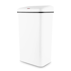 Tower Rectangular Sensor Bin with Bin Liner Retainer Ring. 50L. White