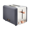 Tower T20036RGG Cavaletto 2-Slice Toaster with Defrost/Reheat. Stainless Steel. 850 W. Grey and Rose Gold
