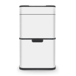 Tower T938021WHT Ozone Recycling Sensor Bin. 50L. Complete Recycling System. Hands Free Opening. Carbon Filter. White