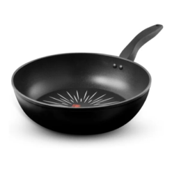 Tower T800306 SmartStart Forged 28cm Aluminium Wok with Easy Clean Aeroglide Non-Stick. 8X Stronger. Induction Compatible. Oven Safe. Long Lasting. PFOA Free. Black