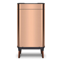 Tower T938022COP Ozone Sensor Bin with Legs. Large 65L. Hands Free Opening. Carbon Filter. Copper