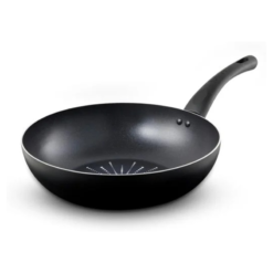 Tower T700306 SmartStart Classic 28cm Aluminium Wok with Easy Clean Aeroglide Non-Stick. Oven Safe. Long Lasting. PFOA Free. Black