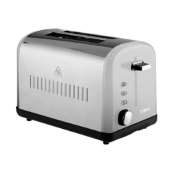 Tower T20014 Infinity 2 Slice Toaster. Adjustable Browning Settings with Defrost. Reheat & Cancel functions. 900W. Stainless Steel