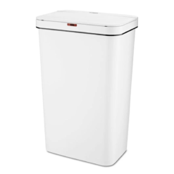 Tower T838005W Sensor Bin with Retainer Ring. Battery-Operated. 50L. White