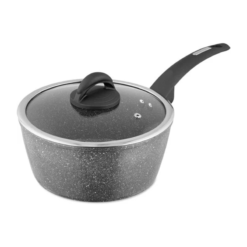 Tower T81219 Cerastone Forged Saucepan with Non-Stick Coating and Soft Touch Handle. Graphite. 22 cm