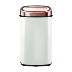 Tower T80904RW Kitchen Bin with Sensor Lid. Automatic Soft-Close. Manual Override. 58 Litre. White and Rose Gold